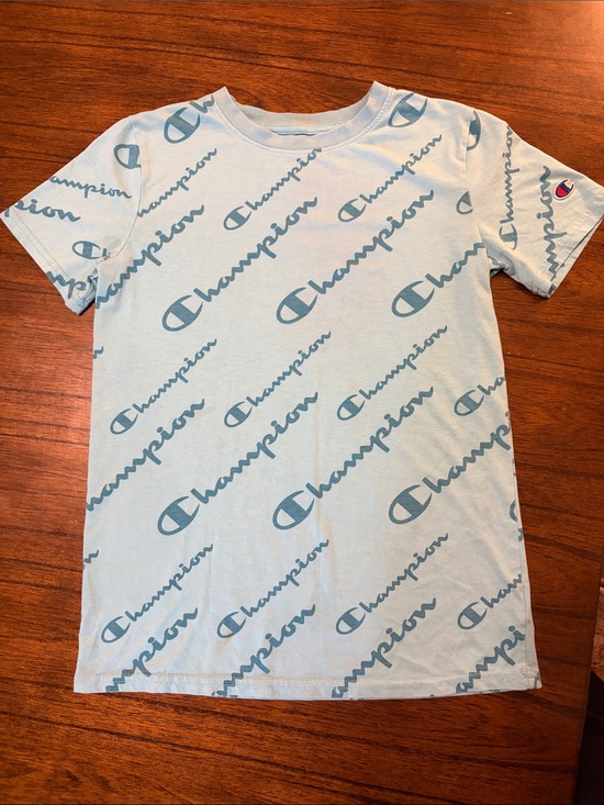 Champion Other - Champion Light Blue Logo Print Tee
